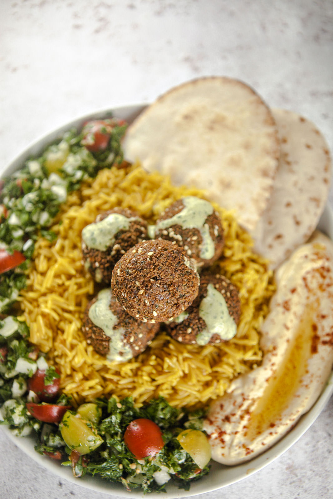 đĩa falafel